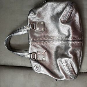 Michal Kors Original Silver Astor Handbag